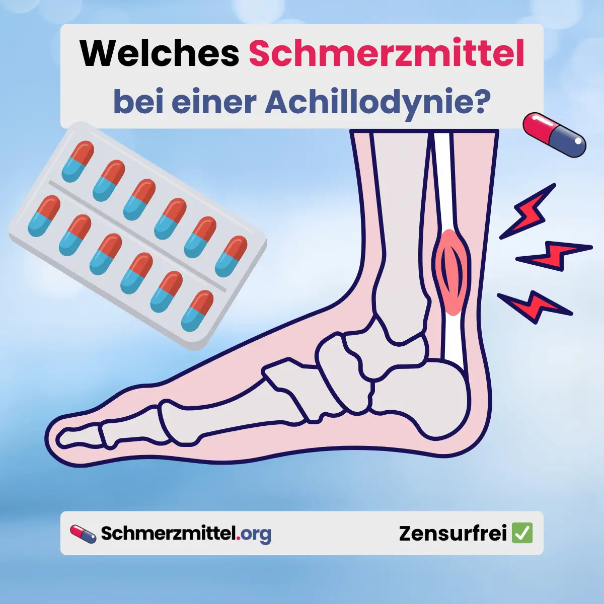 Achillodynie Schmerzen in der Achillessehne Welches Schmerzmittel bei Achillessehnenentzündung