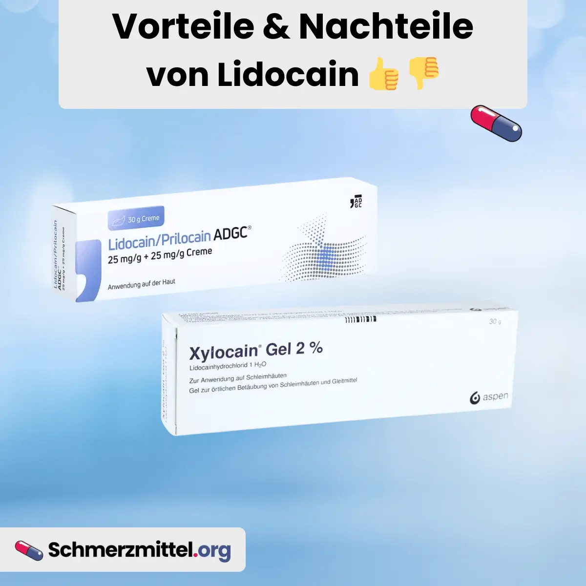 Lidocain gel salbe Vorteile Nachteile von Lidocain