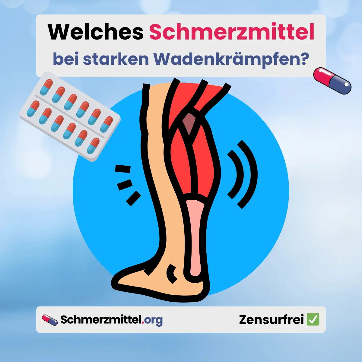 Muskelkrampf der Wade Schmerzmittel bei Wadenmuskelkrampf Myospasmus