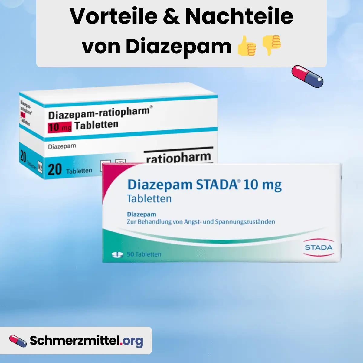 Schmerzmittel Vorteile Nachteile von Diazepam
