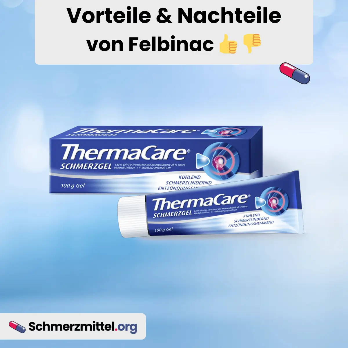 Schmerzmittel Vorteile Nachteile von Felbinac thermacare gel