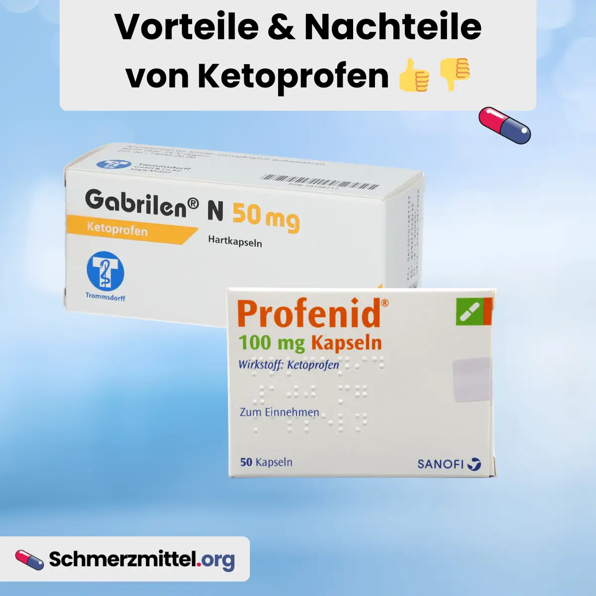 Schmerzmittel Vorteile Nachteile von Ketoprofen