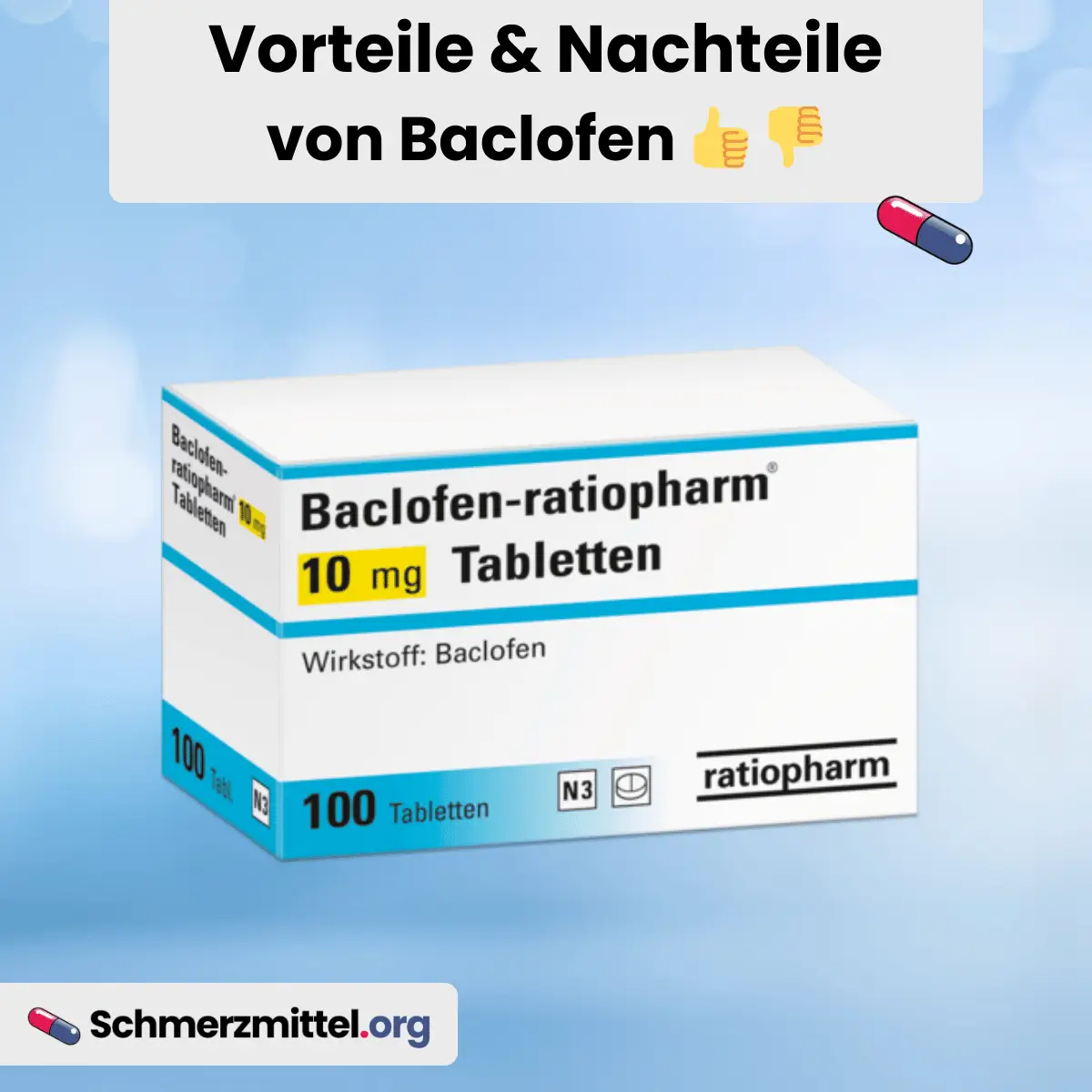Schmerzmittel Vorteile Nachteile von baclofen