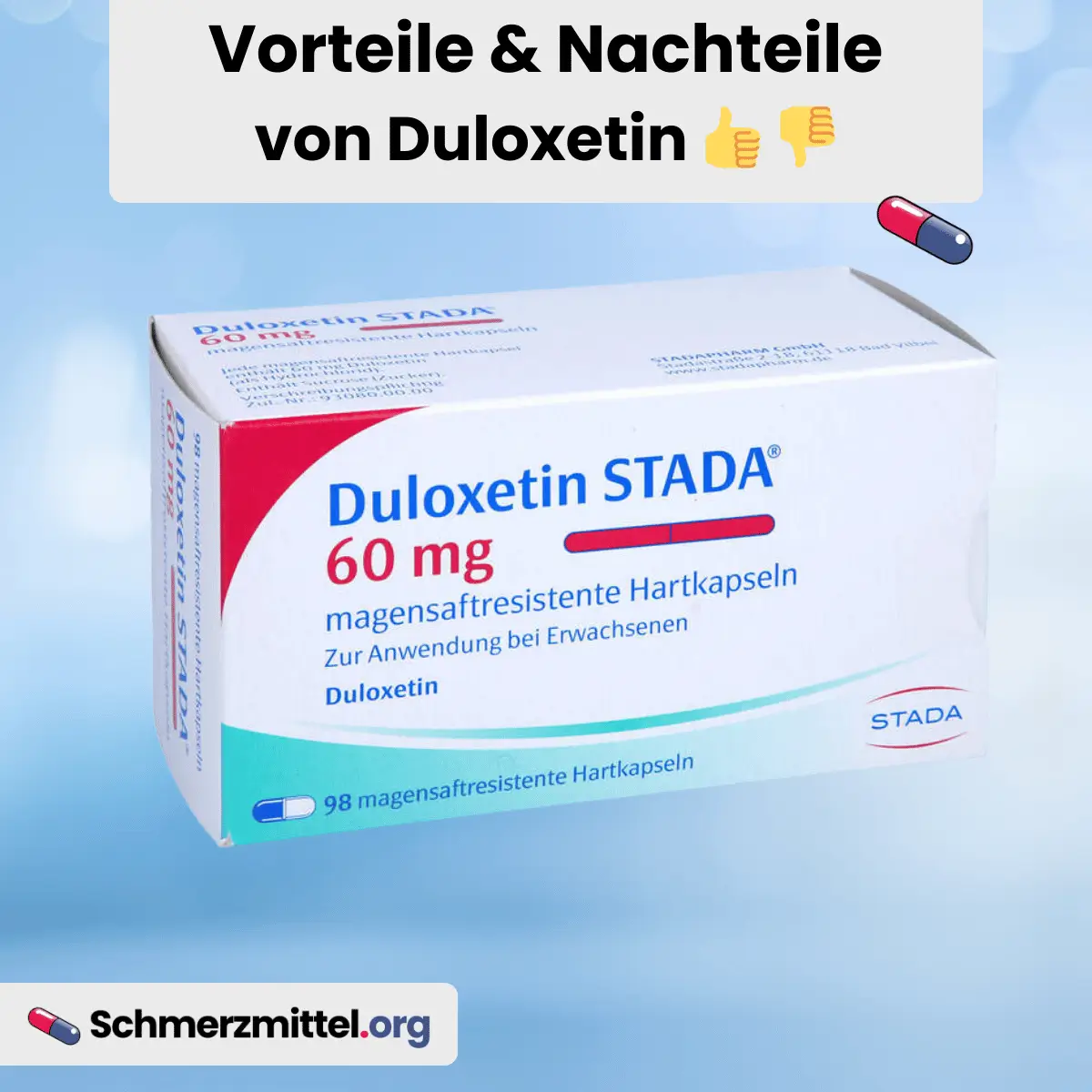 Schmerzmittel Vorteile Nachteile von duloxetin