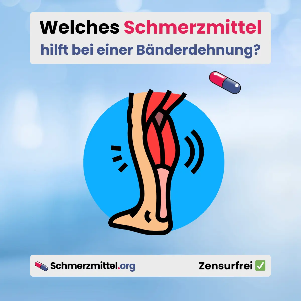 Welches Schmerzmittel bei baenderdehnung