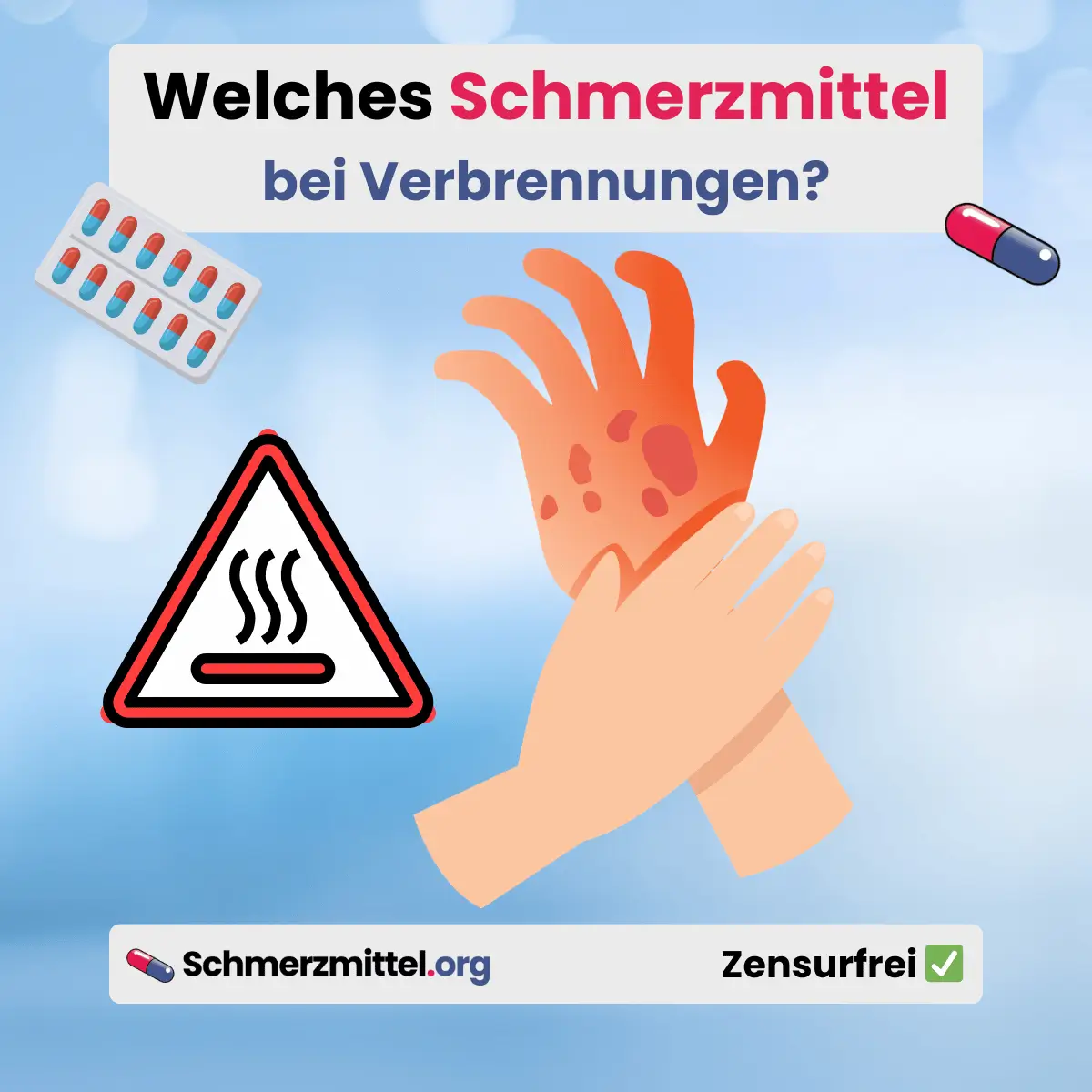 brandschmerz Welches Schmerzmittel bei verbrennungen