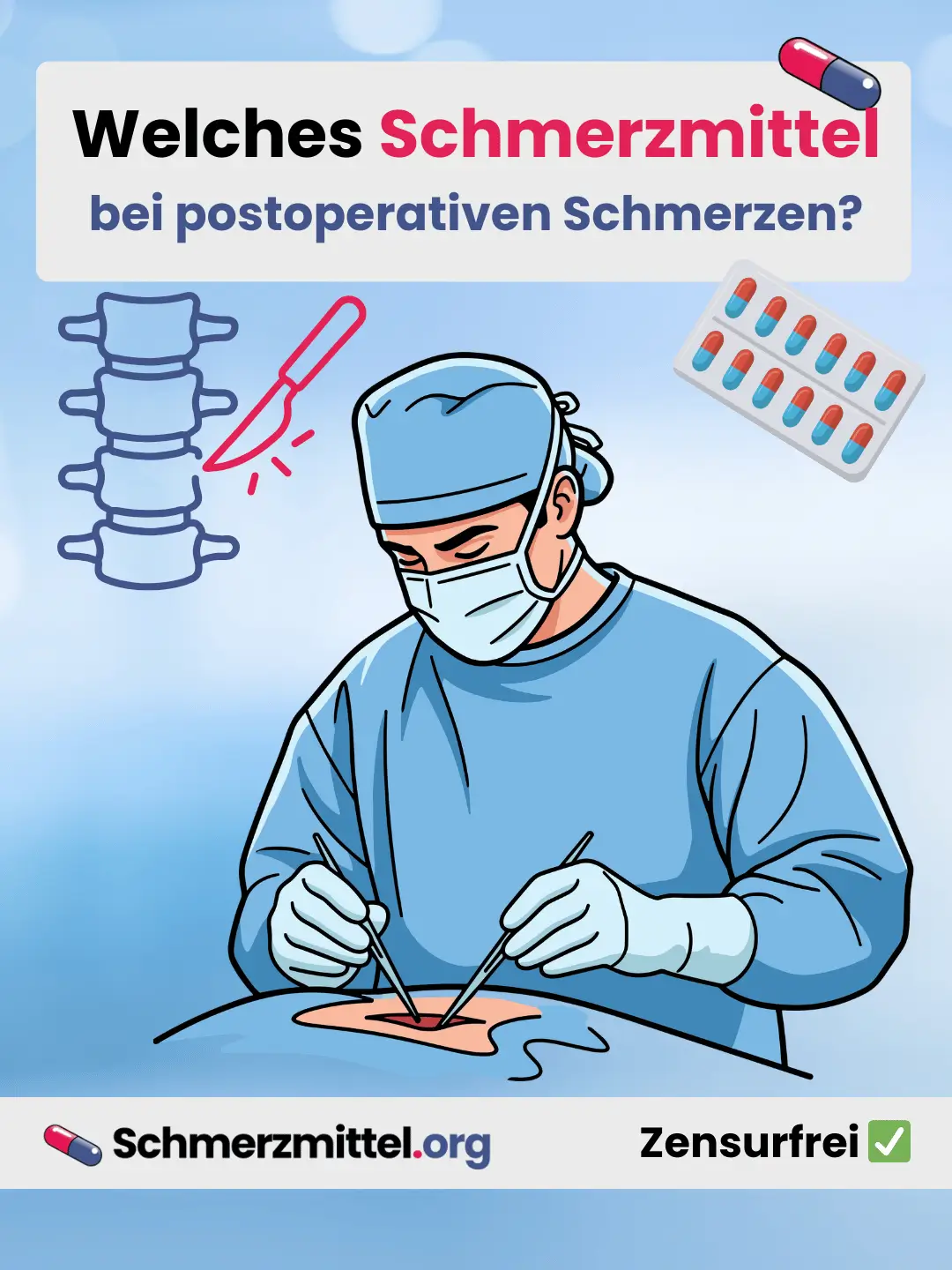 chirurgischer Eingriff welches Schmerzmittel bei postoperativen Schmerzen Teilen