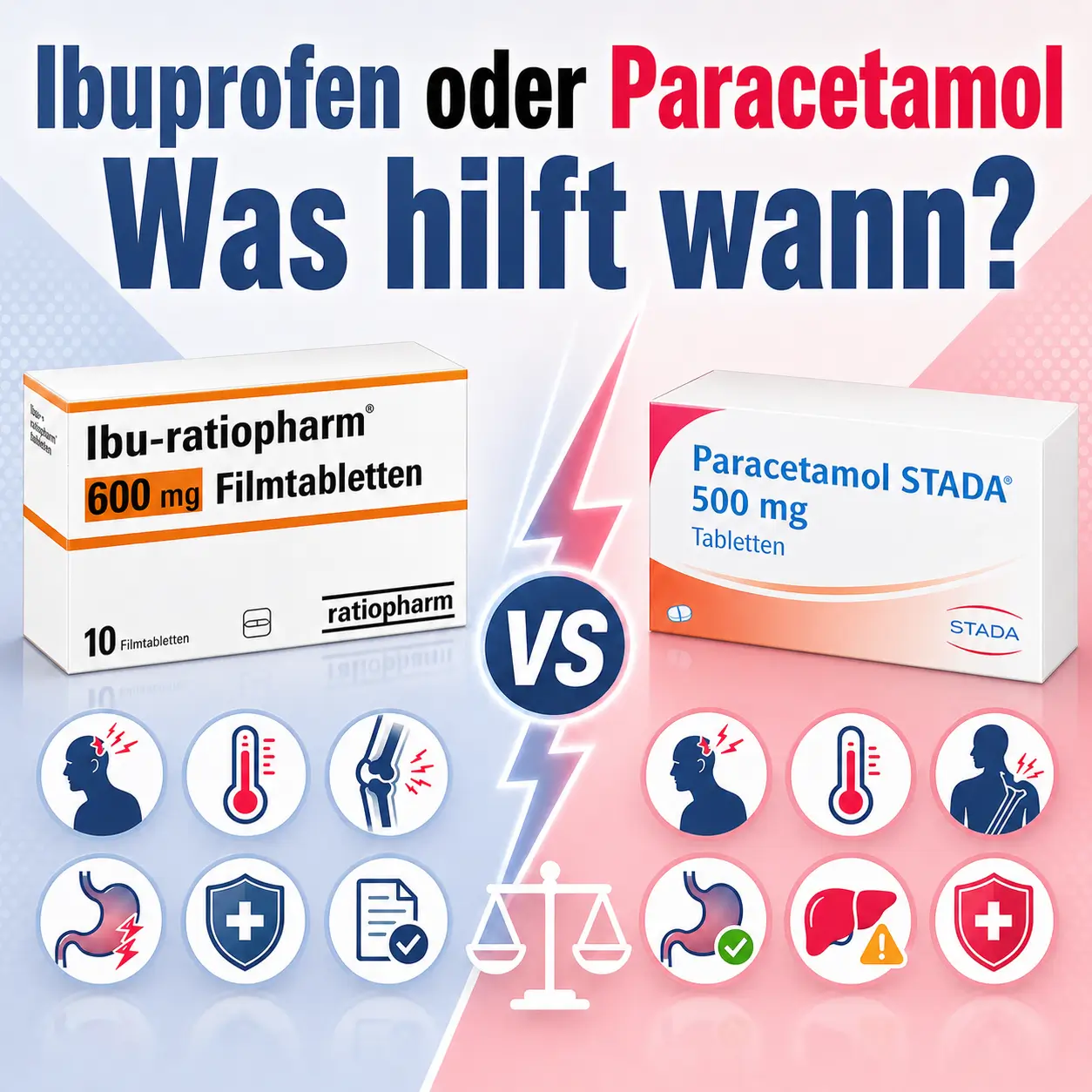 Ibuprofen oder Paracetamol Was hilft wann