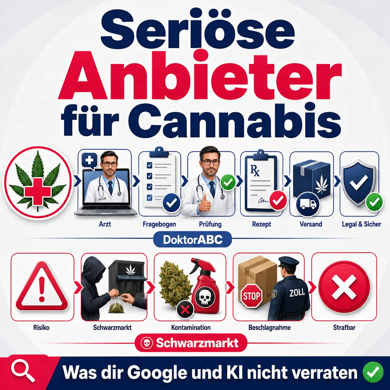 Seriöse Anbieter für Cannabisschwarzmarkt vermeiden. Gefahren, Risiken online Rezept Vorteile Nachteile legal illegal