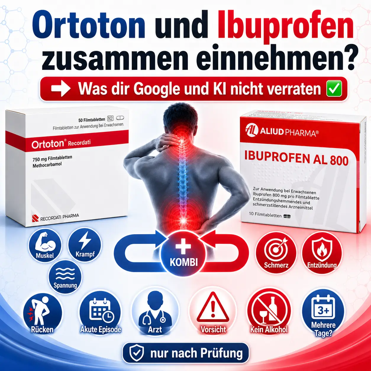 Ortoton und Ibuprofen zusammen einnehmen